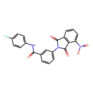 N-(4-fluorophenyl)-3-(4-nitro-1,3-dioxoisoindol-2-yl)benzamide structure