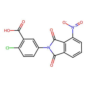 2-Chloro-5-(4-nitro-1,3-dioxoisoindol-2-yl)benzoic acid structure