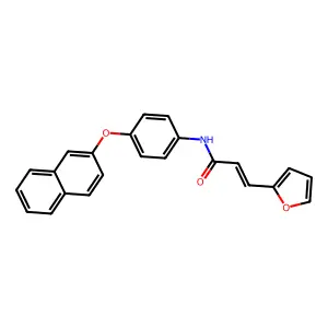 (E)-3-(furan-2-yl)-N-(4-naphthalen-2-yloxyphenyl)prop-2-enamide structure