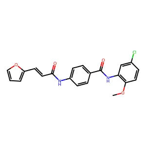 N-(5-chloro-2-methoxyphenyl)-4-[[(E)-3-(furan-2-yl)prop-2-enoyl]amino]benzamide structure