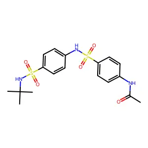 N-(4-{[4-(tert-butylsulfamoyl)phenyl]sulfamoyl}phenyl)acetamide structure