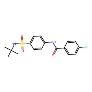 N-[4-(tert-butylsulfamoyl)phenyl]-4-fluorobenzamide structure