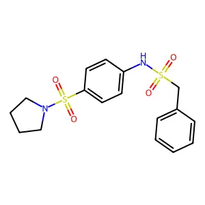 1-phenyl-N-(4-pyrrolidin-1-ylsulfonylphenyl)methanesulfonamide structure