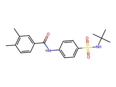 N-[4-(tert-butylsulfamoyl)phenyl]-3,4-dimethylbenzamide structure