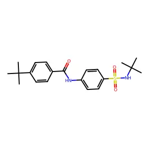 4-tert-butyl-N-[4-(tert-butylsulfamoyl)phenyl]benzamide structure