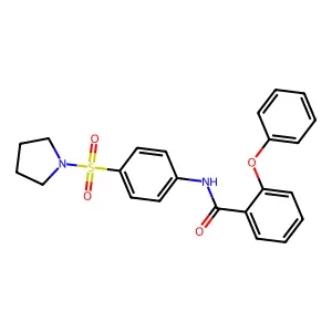 2-phenoxy-N-(4-pyrrolidin-1-ylsulfonylphenyl)benzamide structure