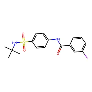 N-[4-(tert-butylsulfamoyl)phenyl]-3-iodobenzamide structure
