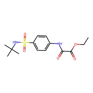 Ethyl {[4-(tert-butylsulfamoyl)phenyl]amino}(oxo)acetate structure