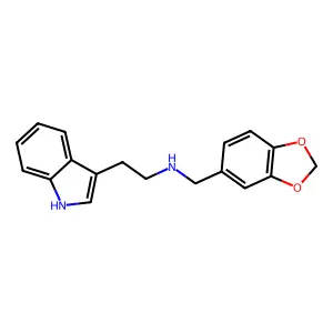 N-(1,3-benzodioxol-5-ylmethyl)-2-(1H-indol-3-yl)ethanamine structure