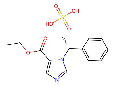 Ethyl 1-(1-phenylethyl)-1H-imidazole-5-carboxylate sulfate structure