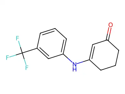 3-{[3-(Trifluoromethyl)phenyl]amino}cyclohex-2-en-1-one structure