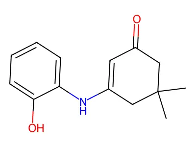 3-[(2-Hydroxyphenyl)amino]-5,5-dimethylcyclohex-2-en-1-one structure