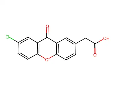 Xanthene-2-acetic acid, 7-chloro-9-oxo- structure