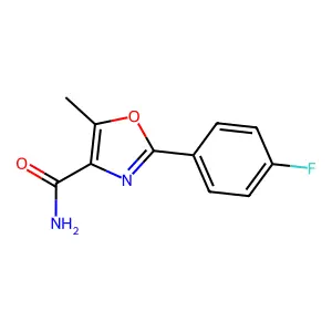 2-(4-Fluorophenyl)-5-methyl-1,3-oxazole-4-carboxamide structure