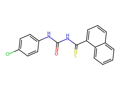 N-[(4-Chlorophenyl)carbamoyl]naphthalene-1-carbothioamide structure