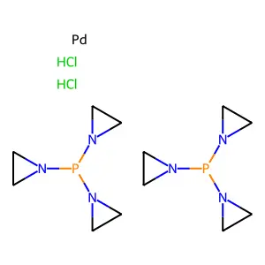 Dichloropalladium;bis(tris(aziridin-1-yl)phosphanium) structure