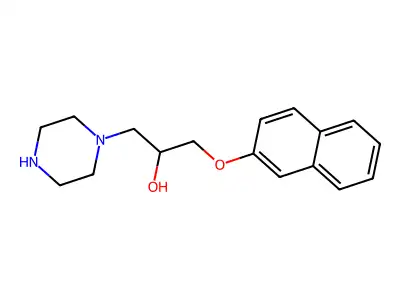1-(Naphthalen-2-yloxy)-3-piperazin-1-yl-propan-2-ol structure