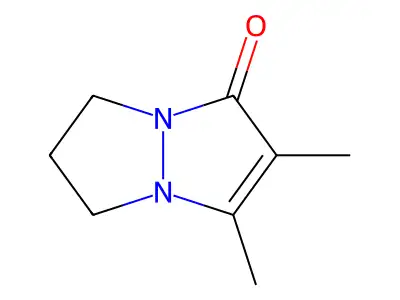 1H,5H-Pyrazolo(1,2-a)pyrazol-1-one, 6,7-dihydro-2,3-dimethyl- structure