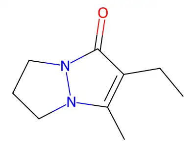 1H,5H-Pyrazolo(1,2-a)pyrazol-1-one, 6,7-dihydro-2-ethyl-3-methyl- structure