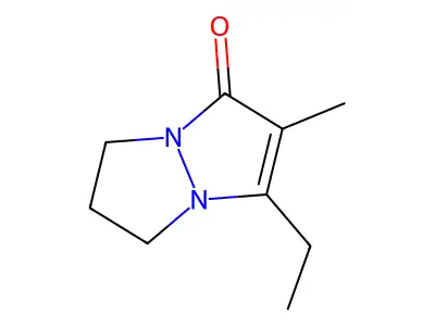 1H,5H-Pyrazolo(1,2-a)pyrazol-1-one, 6,7-dihydro-3-ethyl-2-methyl- structure