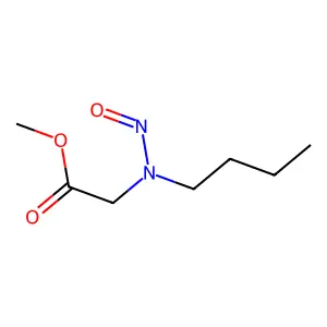 Glycine, N-butyl-N-nitroso-, methyl ester structure