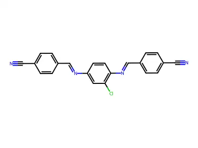 4,4'-{(2-Chloro-1,4-phenylene)bis[azanylylidene(E)methanylylidene]}dibenzonitrile structure