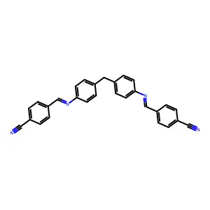 4,4'-[methylenebis(4,1-phenylenenitrilomethylylidene)]dibenzonitrile structure