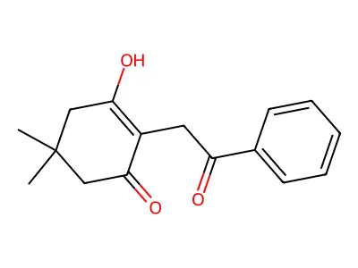 3-Hydroxy-5,5-dimethyl-2-(2-oxo-2-phenylethyl)-2-cyclohexen-1-one structure