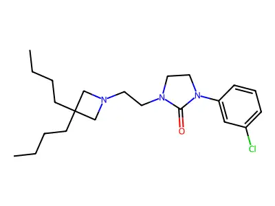 2-Imidazolidinone, 1-(3-chlorophenyl)-3-(2-(3,3-dibutyl-1-azetidinyl)ethyl)- structure
