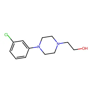 1-Piperazineethanol, 4-(3-chlorophenyl)- structure