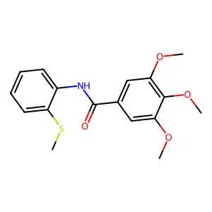 3,4,5-trimethoxy-N-[2-(methylsulfanyl)phenyl]benzamide structure
