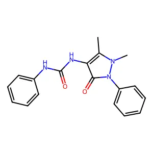 1-(1,5-dimethyl-3-oxo-2-phenyl-2,3-dihydro-1H-pyrazol-4-yl)-3-phenylurea structure