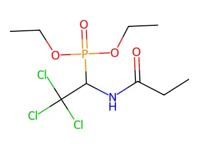 Diethyl 2,2,2-trichloro-1-(propionylamino)ethylphosphonate structure