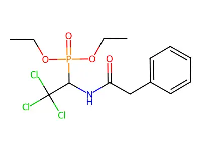 2-phenyl-N-(2,2,2-trichloro-1-diethoxyphosphorylethyl)acetamide structure
