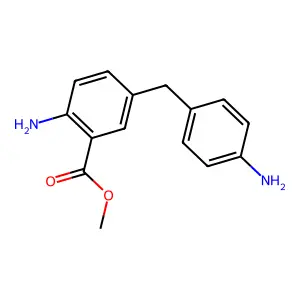 Methyl 5-((4-aminophenyl)methyl)anthranilate structure