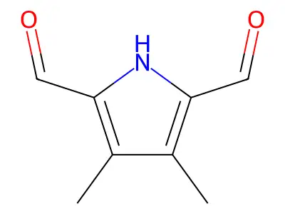 3,4-Dimethyl-2,5-pyrroledicarboxaldehyde structure