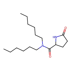 N,N-二己基-5-氧代吡咯烷-2-甲酰胺 structure