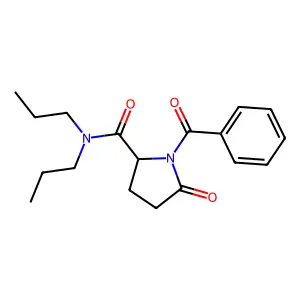 1-Benzoyl-5-oxo-N,N-dipropylpyrrolidine-2-carboxamide structure