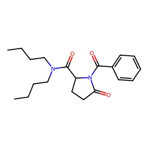 1-Benzoyl-N,N-dibutyl-5-oxopyrrolidine-2-carboxamide structure