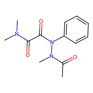 1-Acetyl-1,5,5-trimethyl-2-phenylsemioxamazide structure