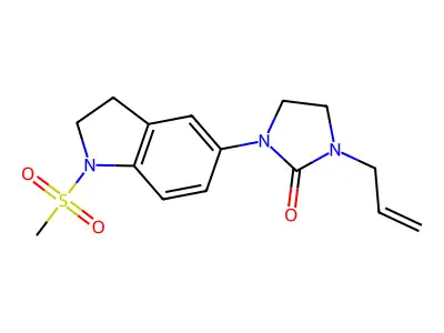 1-(1-Methylsulfonyl-2,3-dihydroindol-5-yl)-3-prop-2-enylimidazolidin-2-one structure