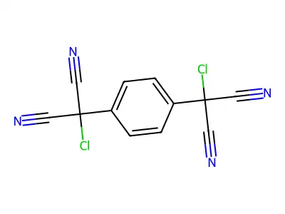2-Chloro-2-[4-[chloro(dicyano)methyl]phenyl]propanedinitrile structure