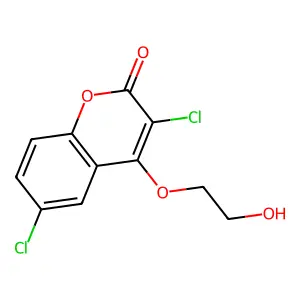 3,6-Dichloro-4-(2-hydroxyethoxy)chromen-2-one structure