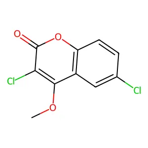 3,6-Dichloro-4-methoxy-2H-1-benzopyran-2-one structure