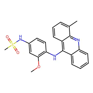 Methanesulfonanilide, 3'-methoxy-4'-((4-methyl-9-acridinyl)amino)- structure