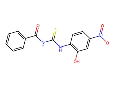 N-[(2-hydroxy-4-nitrophenyl)carbamothioyl]benzamide structure
