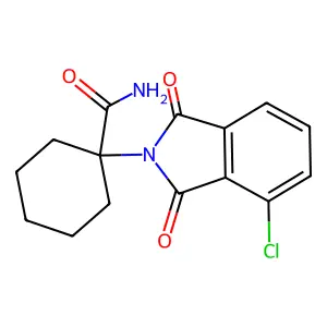1-(3-氯邻苯二甲酰亚氨基)环己烷甲酰胺 structure