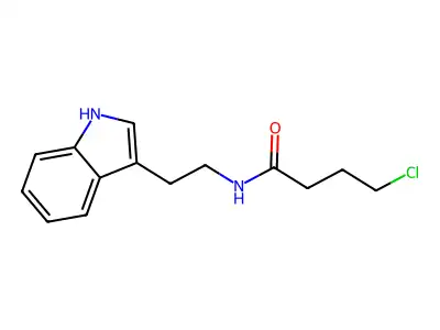 4-chloro-N-[2-(1H-indol-3-yl)ethyl]butanamide structure