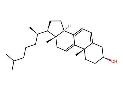 Cholesta-5,7,9(11)-trien-3-ol, (3beta)- structure