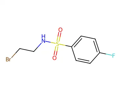 N-(2-bromoethyl)-4-fluorobenzenesulfonamide structure